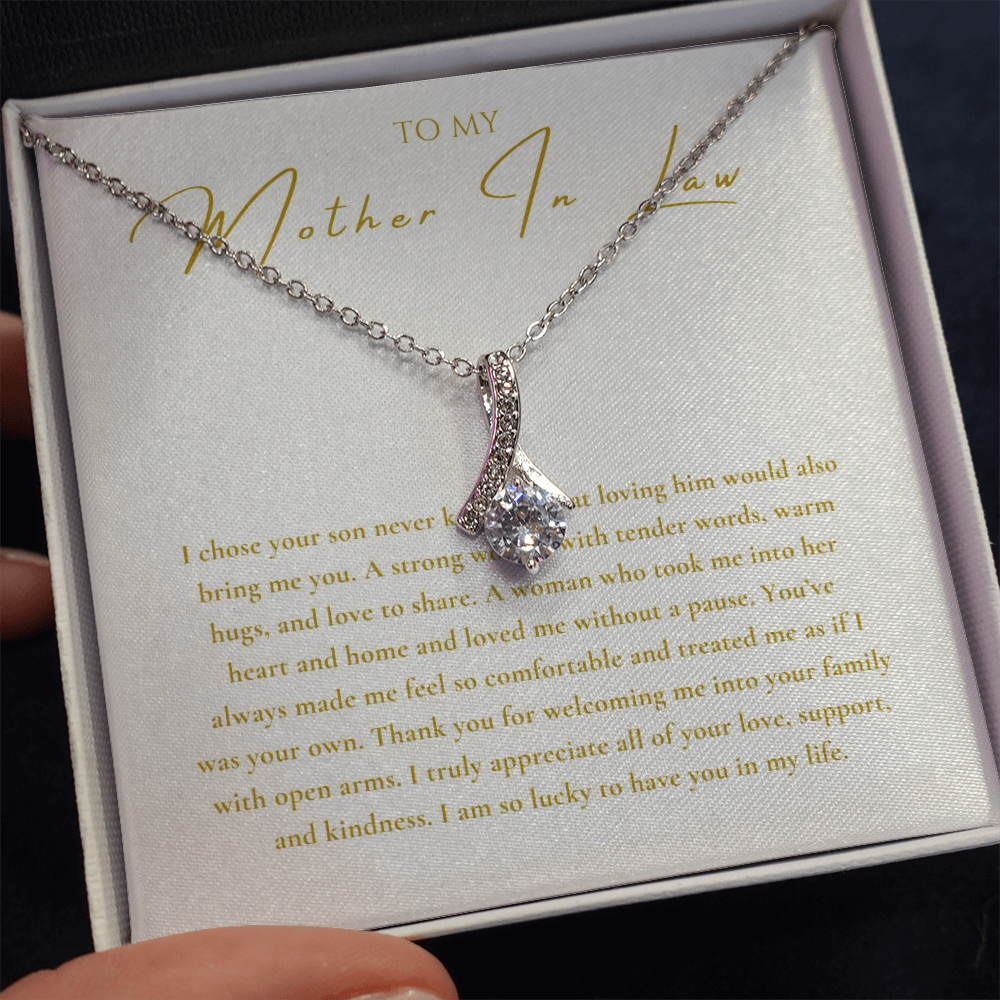 To My Mother In Law Interlocking Hearts Necklace