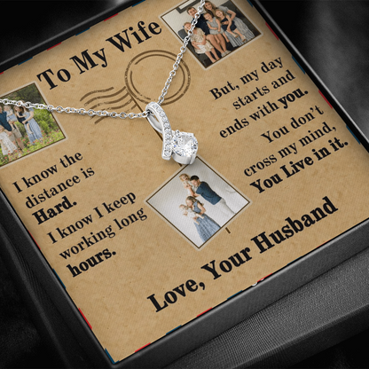 To My Wife Alluring Beauty Necklace With 3 Photos