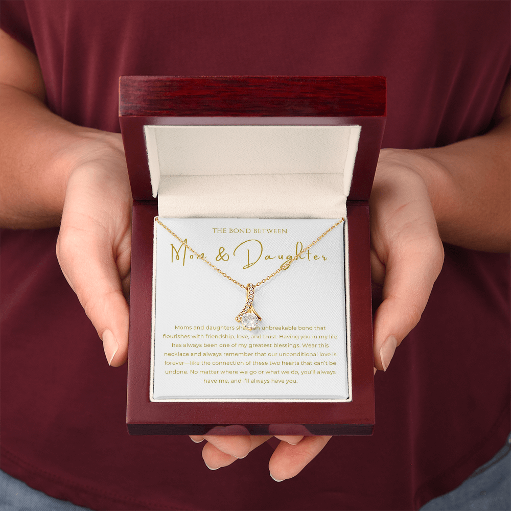 Mom & Daughter Interlocking Hearts Necklace