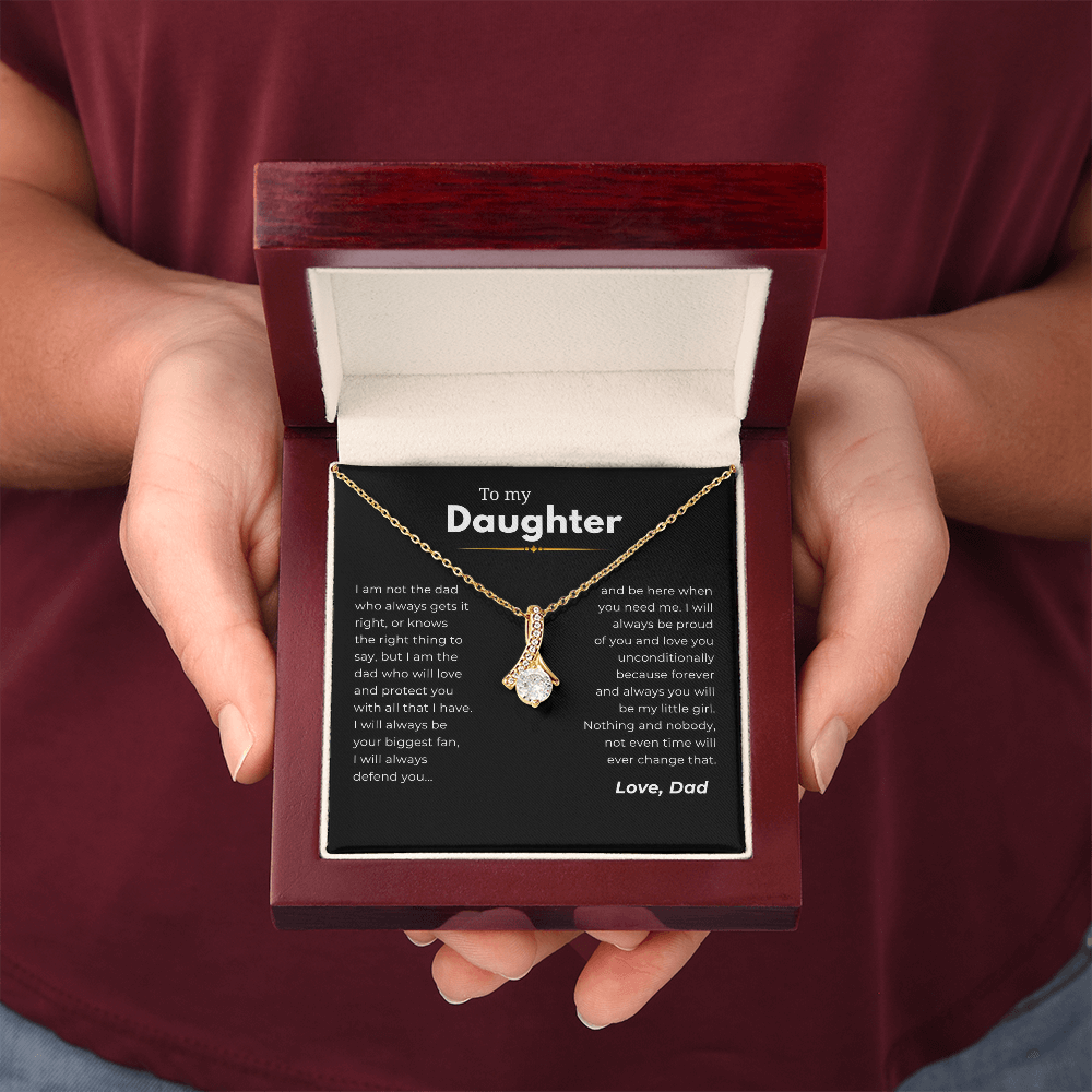To My Daughter Interlocking Hearts Necklace