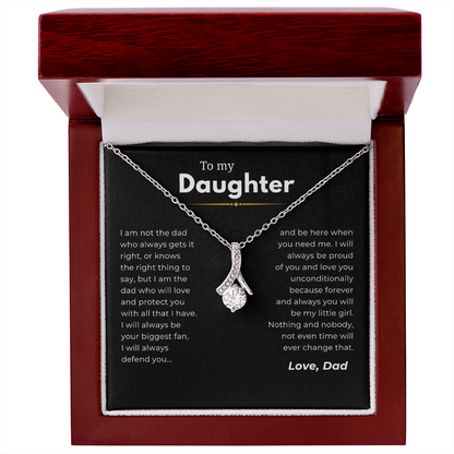 To My Daughter Interlocking Hearts Necklace