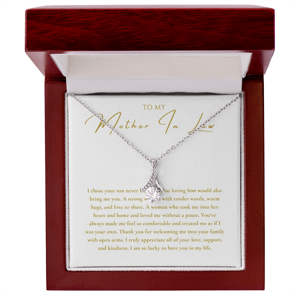 To My Mother In Law Interlocking Hearts Necklace