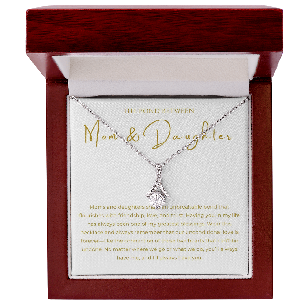 Mom & Daughter Interlocking Hearts Necklace