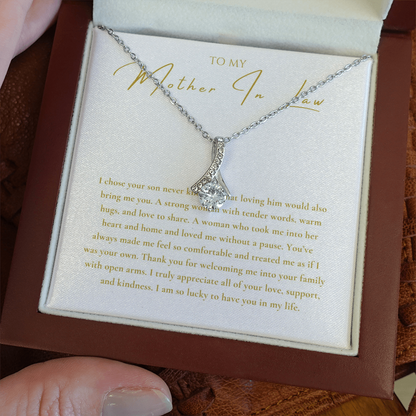 To My Mother In Law Interlocking Hearts Necklace