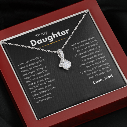 To My Daughter Interlocking Hearts Necklace