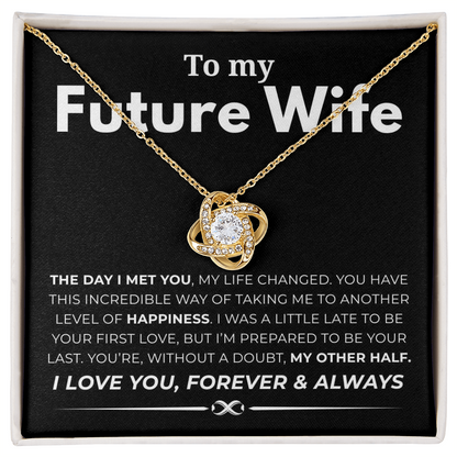 To My Future Wife Love Knot Necklace