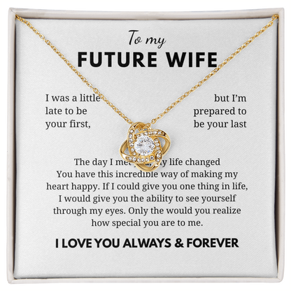 To My Future Wife Love Knot Necklace
