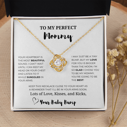 To My Perfect Mommy Love Knot Necklace