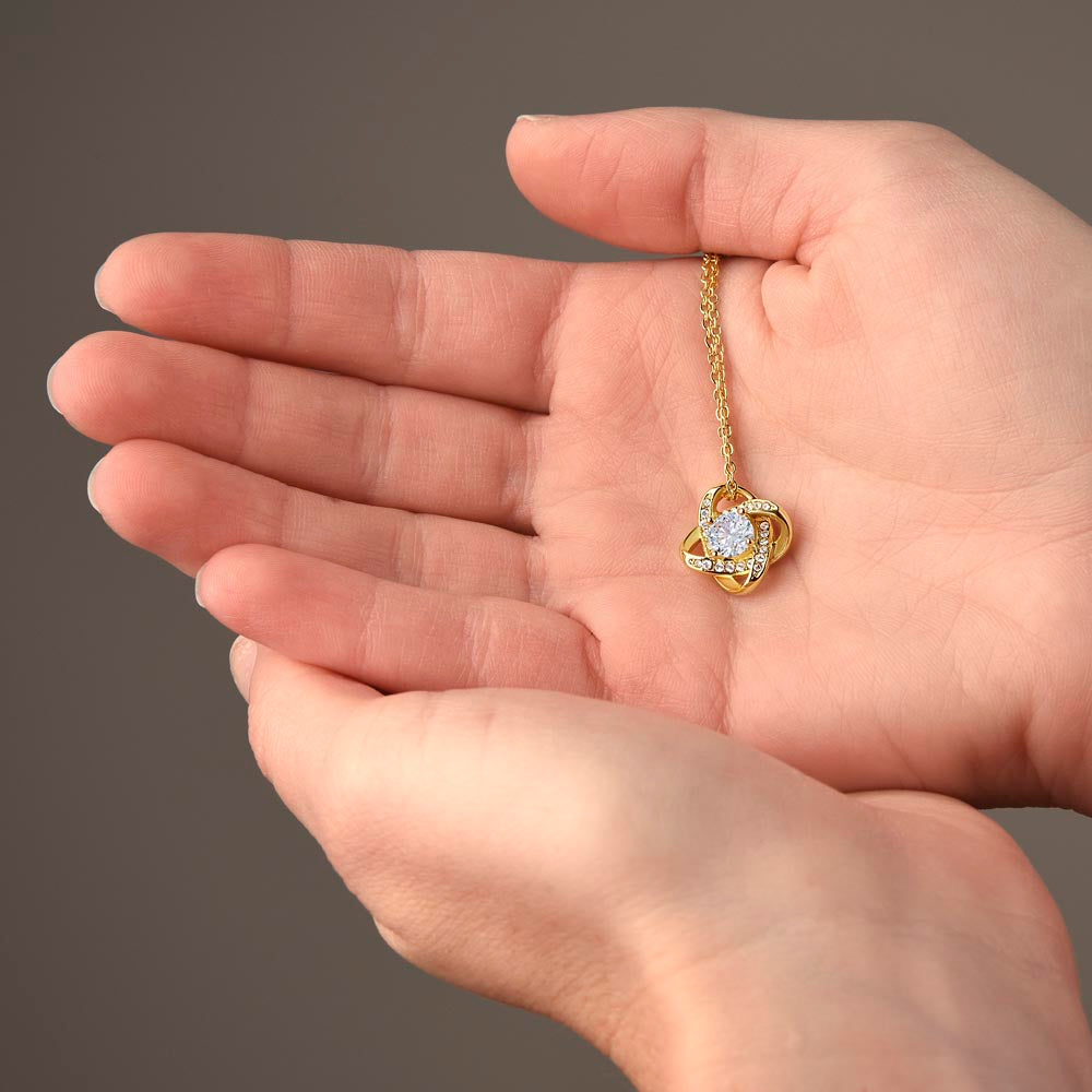 To My Daughter Love Knot Necklace
