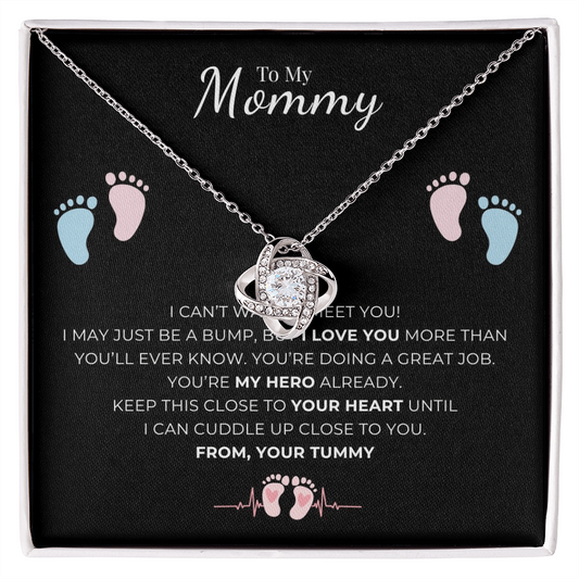 To My Mommy Love Knot Necklace