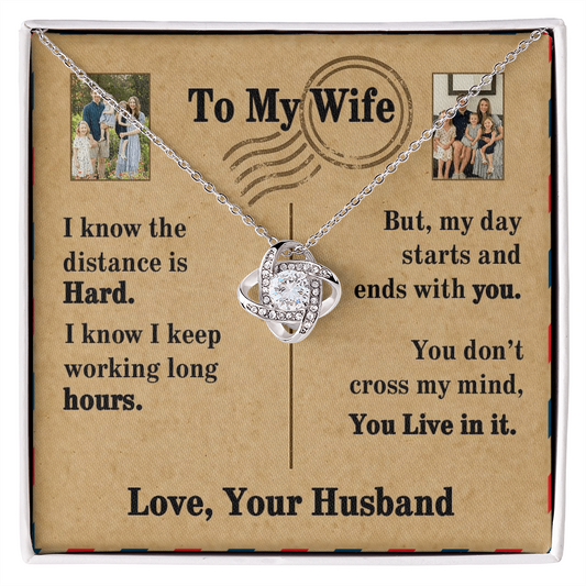 To My Wife Love Knot Necklace