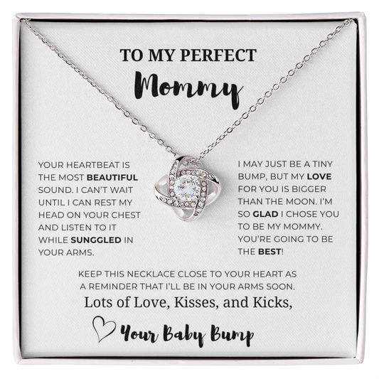 To My Perfect Mommy Love Knot Necklace