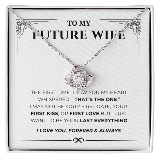 To My Future Wife Love Knot Necklace