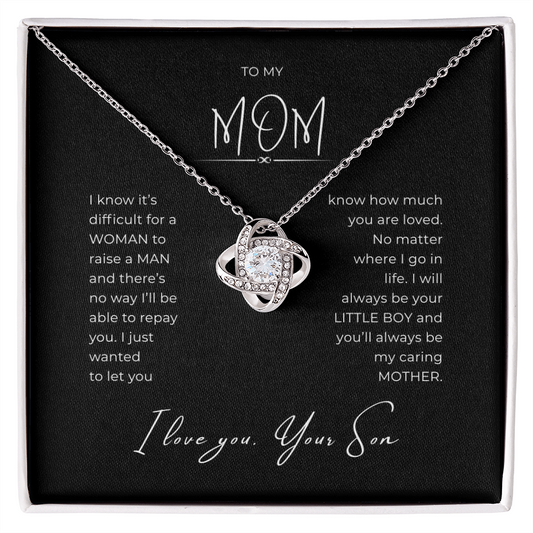 To My Mom Interlocking Hearts Necklace