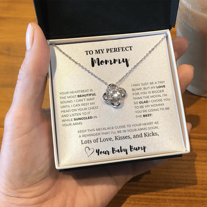 To My Perfect Mommy Love Knot Necklace