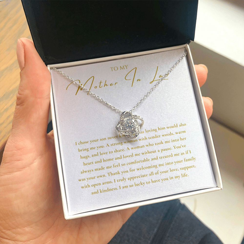 To My Mother In Law Wife Interlocking Hearts Necklace