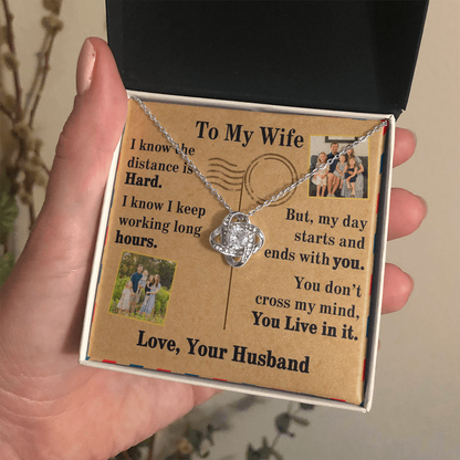 To My Wife Love Knot Necklace