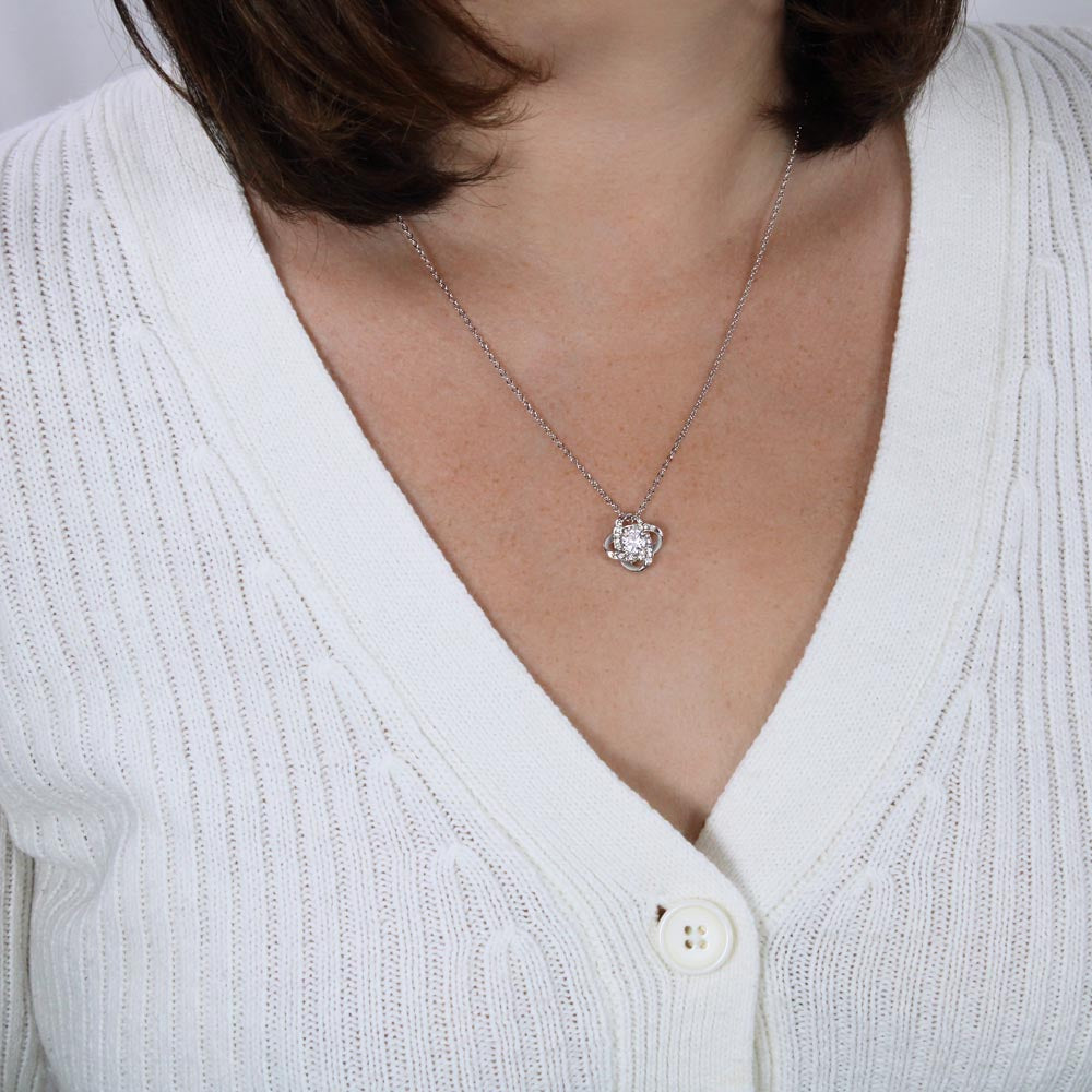 To My Hot Babe Love Knot Necklace