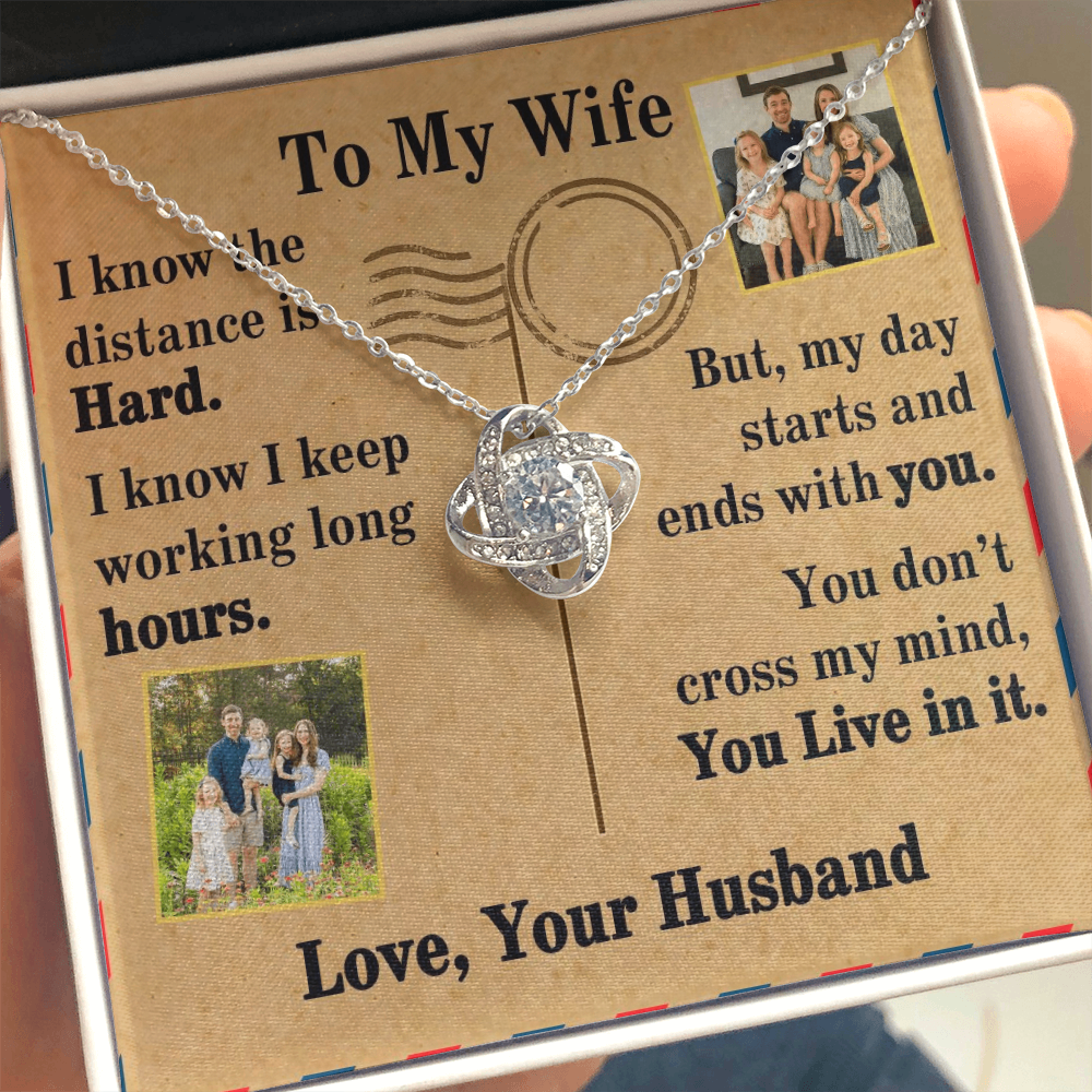 To My Wife Love Knot Necklace