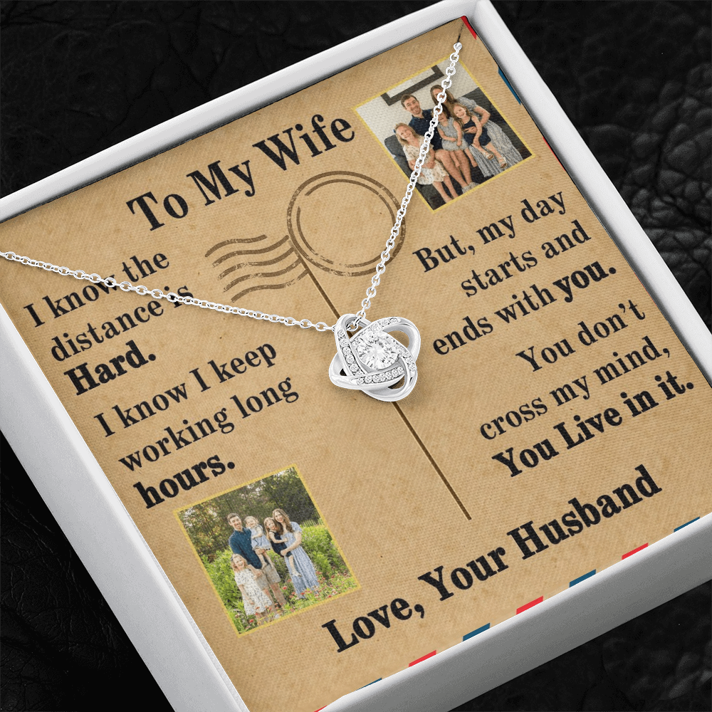 To My Wife Love Knot Necklace