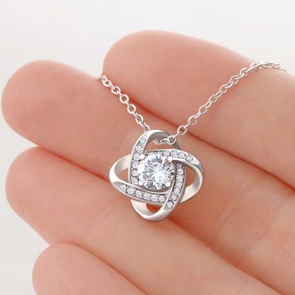 To The World's Best Mom Love Knot Necklace