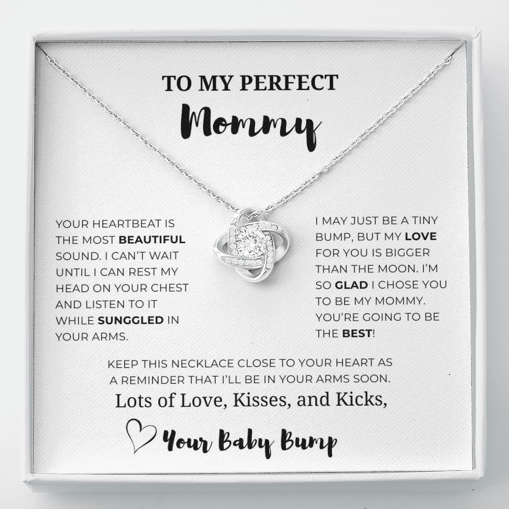 To My Perfect Mommy Love Knot Necklace