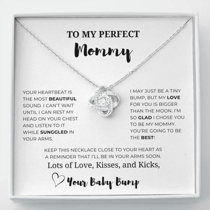 To My Perfect Mommy Love Knot Necklace