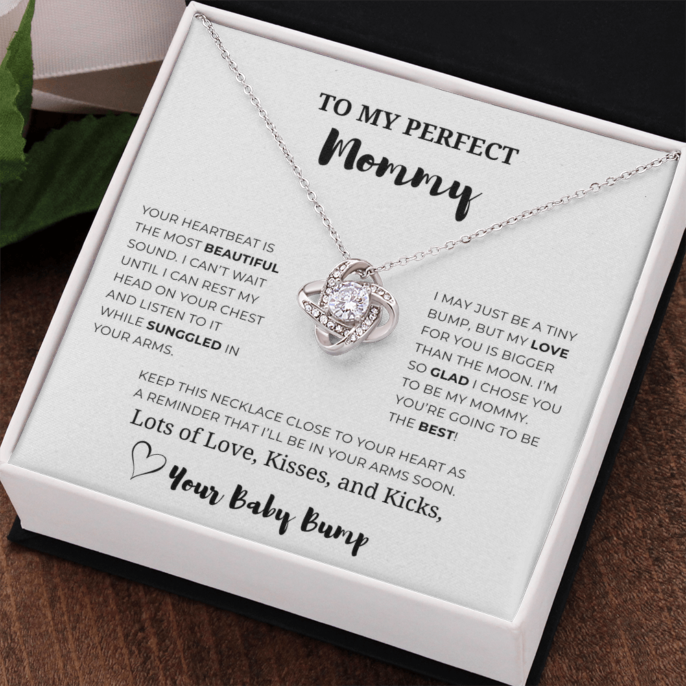To My Perfect Mommy Love Knot Necklace