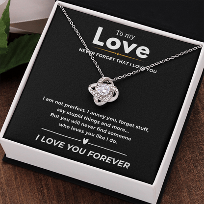 To My Love Love Knot Necklace