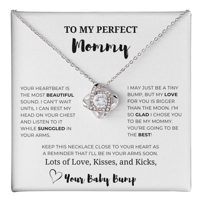 To My Perfect Mommy Love Knot Necklace