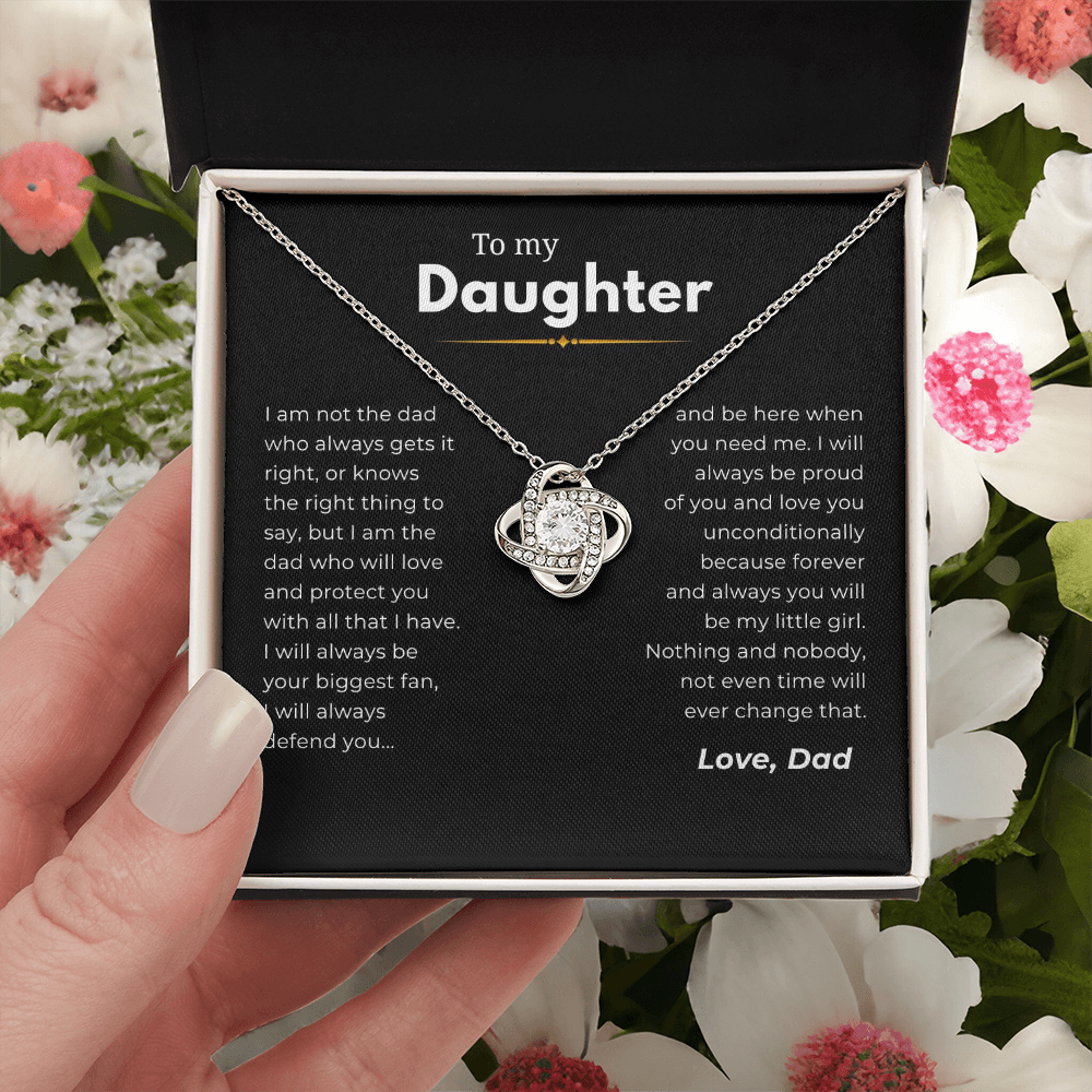 To My Daughter Interlocking Hearts Necklace