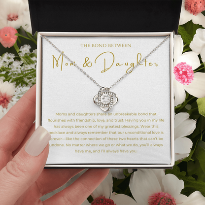Mom & Daughter Interlocking Hearts Necklace