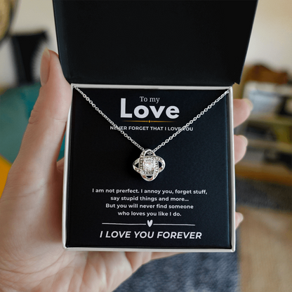To My Love Love Knot Necklace