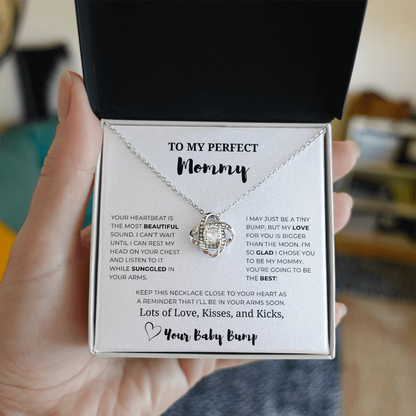 To My Perfect Mommy Love Knot Necklace