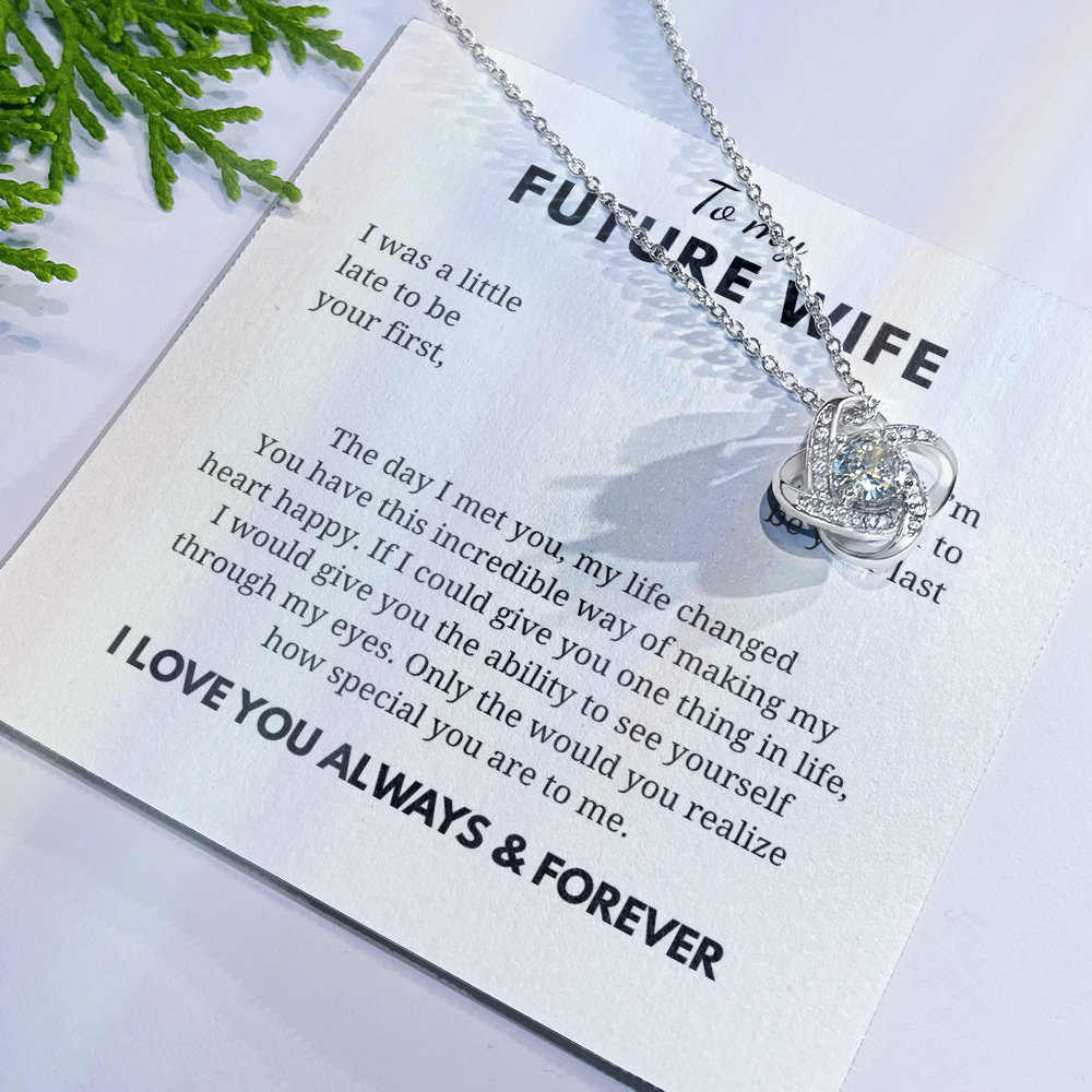 To My Future Wife Love Knot Necklace