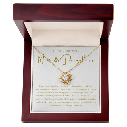 Mom & Daughter Interlocking Hearts Necklace