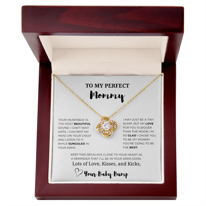 To My Perfect Mommy Love Knot Necklace