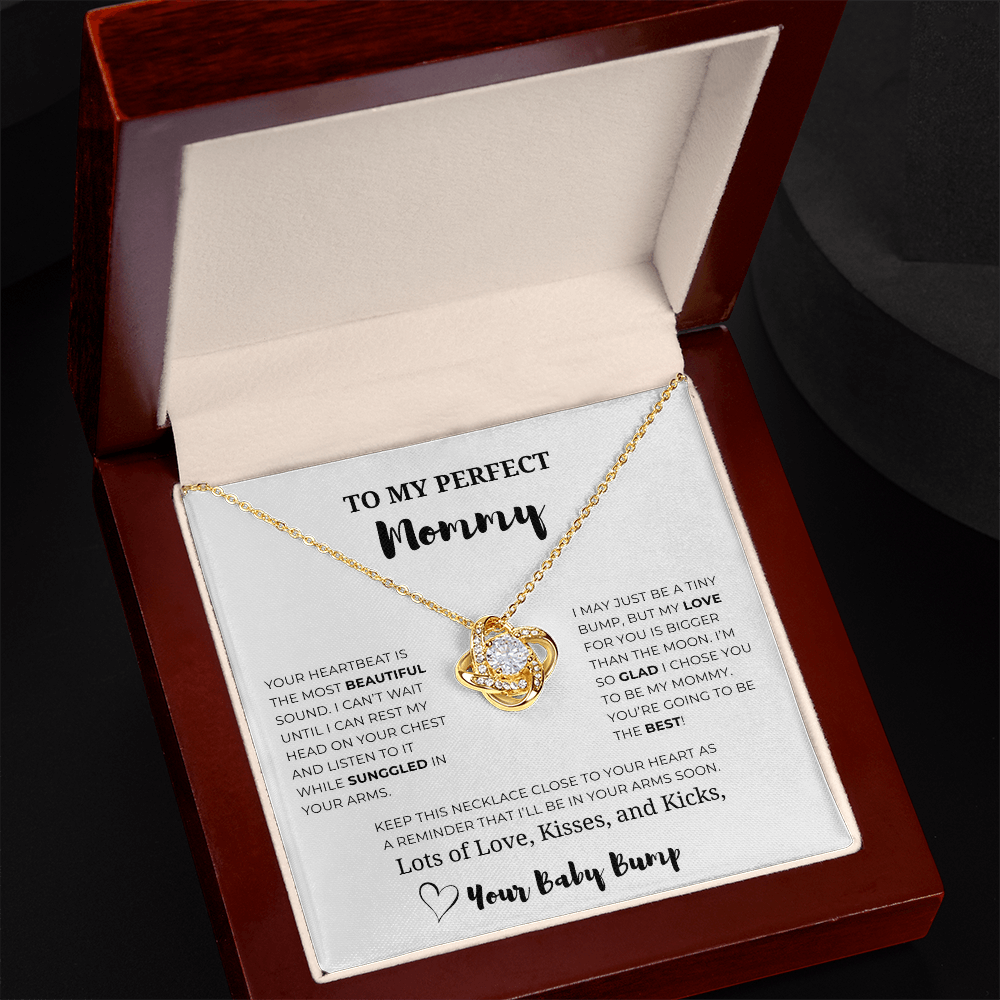 To My Perfect Mommy Love Knot Necklace