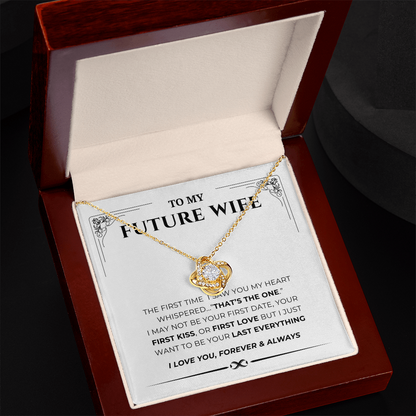 To My Future Wife Love Knot Necklace