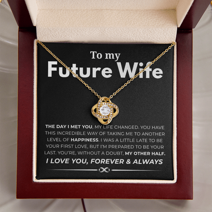 To My Future Wife Love Knot Necklace