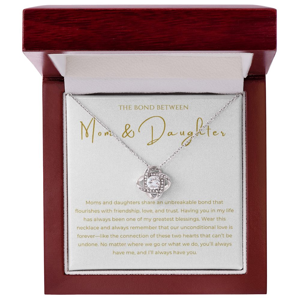 Mom & Daughter Interlocking Hearts Necklace