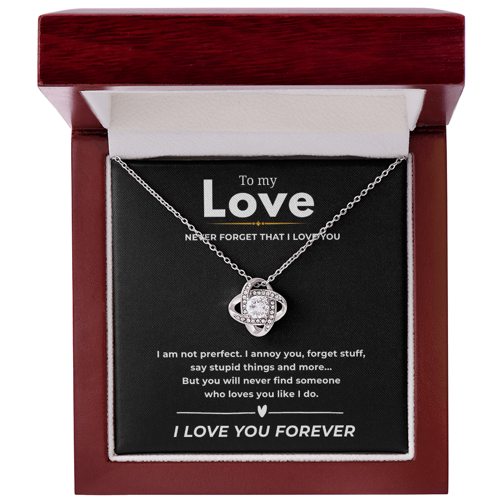 To My Love Love Knot Necklace