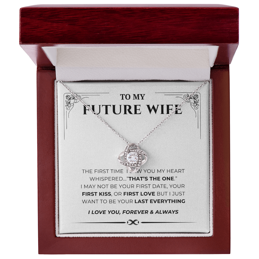 To My Future Wife Love Knot Necklace