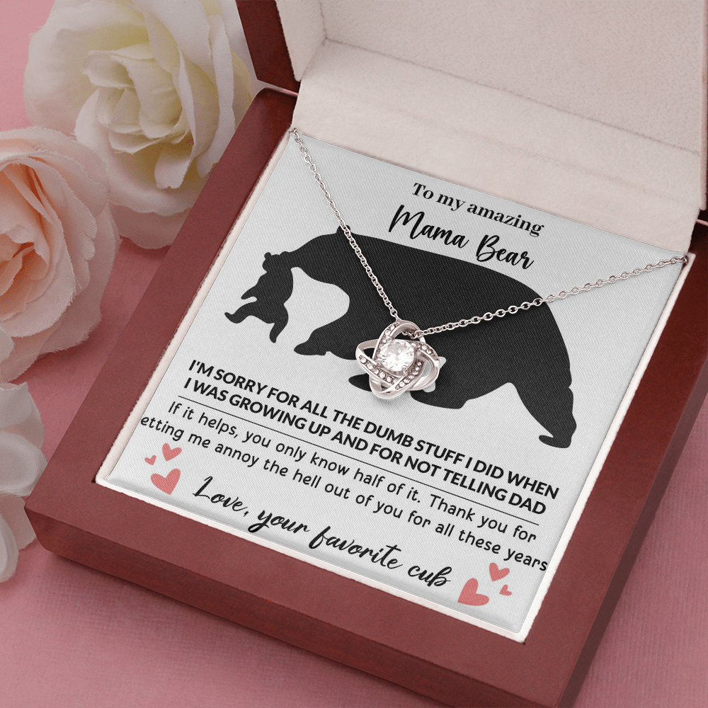 Mama Bear Love Knot Necklace