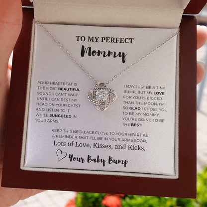 To My Perfect Mommy Love Knot Necklace