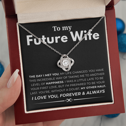 To My Future Wife Love Knot Necklace