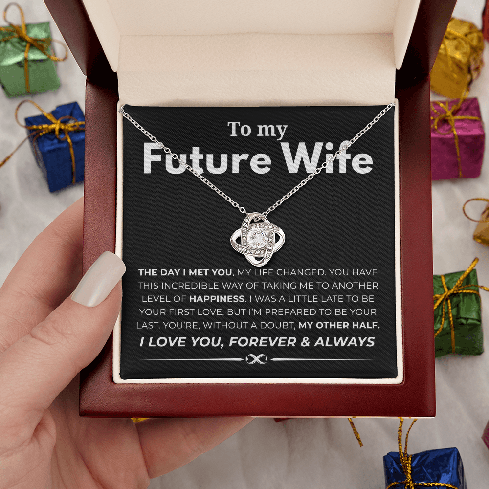 To My Future Wife Love Knot Necklace