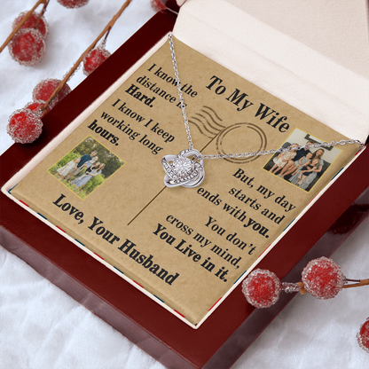 To My Wife Love Knot Necklace