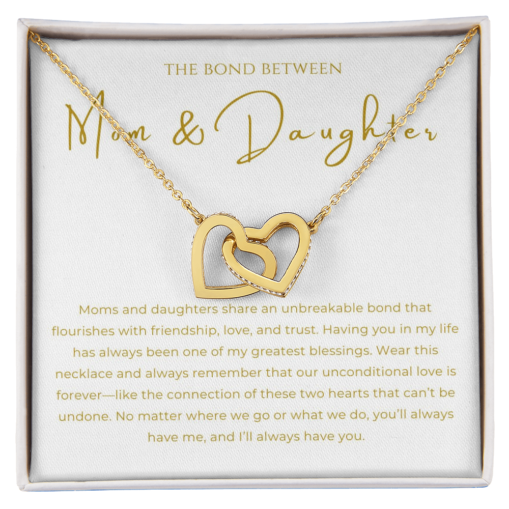 Mom & Daughter Interlocking Hearts Necklace