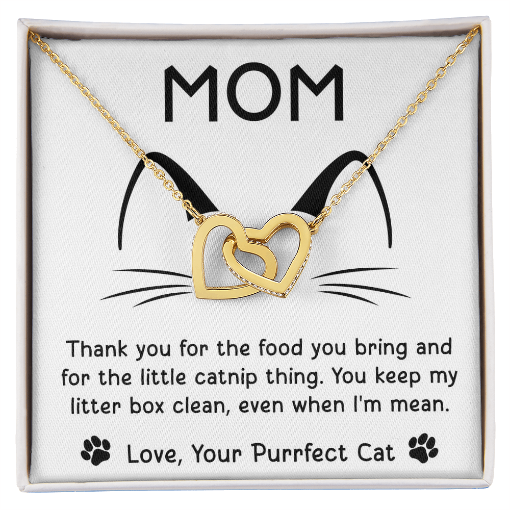 Purrfect Interlocking Hearts Necklace